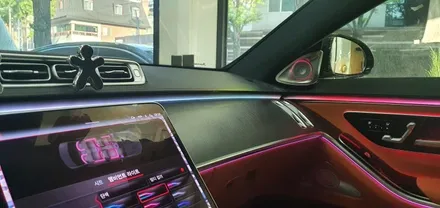 [C&D인터내셔널] 벤츠 S450 W223 4MATIC 22년식 리어 모니터, 부메스터 시공 작업/ 고급 + 세련 신형 S클래스 전동트위터 스피커/ 대구 벤츠튜닝 수입차튜닝 전문