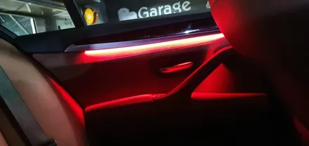 BMW F10 520d 레드 엠비언트 시공 작업 후기, 수입차 튜닝 수리 정비 전문점 4도어 도어라이트 작업 대구 bmw 전문점 대명동 씨앤디인터내셔널