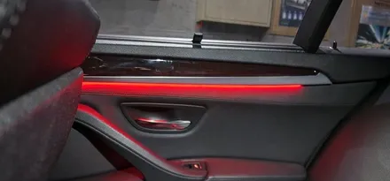 : BMW 528i 단색 가변 엠비언트 레드 라이트 시공 작업 : 단색 + 3색 다양한 색상 만나보세요 ✨ : 대구대명동 차량튜닝 예약후방문 : 자동차의 모든것 대구씨앤디인터내셔널