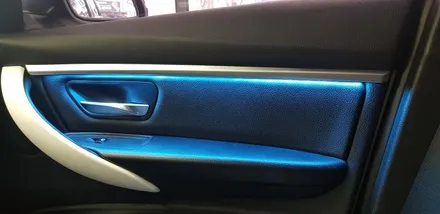 BMW 3시리즈 F30 320d 실내 엠비언트 라이트 시공 후기 대구 BMW튜닝 BMW정비 전문점 대구수입차정비 씨앤디 4도어 LED 무드등 가변엠비언트 2WAY 수입차튜닝