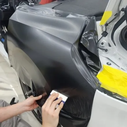 [공지] BMW Z4 사틴 블랙 전체 랩핑, 라이트 스모그 PPF 시공 후 모습. / 하남 감일동