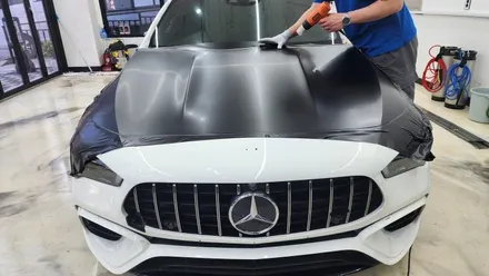 [공지] 하남 cla45 amg 랩핑제거 후 사틴블랙 랩핑 재시공 / 하남 감일동