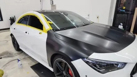 [공지] 하남 cla45 amg 랩핑제거 후 사틴블랙 랩핑 재시공 / 하남 감일동
