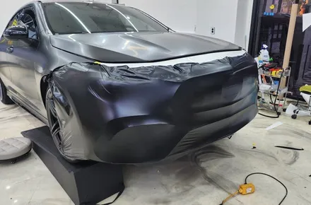 [공지] 하남 cla45 amg 랩핑제거 후 사틴블랙 랩핑 재시공 / 하남 감일동