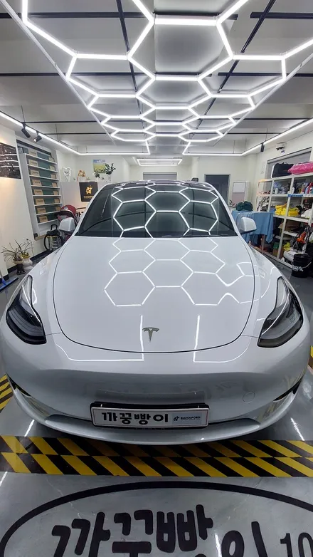 테슬라 모델Y RWD 신차패키지 틴팅 블랙크롬 전면 측후면 , PPF 생보3종, 유리막 시공후기!!!!! / 고양 덕양구 향동동