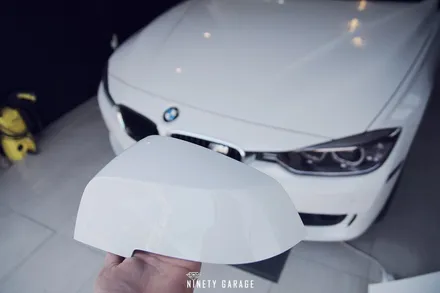 BMW 320d 사이드미러+디퓨져 랩핑.광주 나인티게러지 / 광주 광산구 월전동