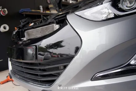 아반떼MD 튜닝 콧수염 랩핑.광주 나인티게러지 / 광주 광산구 월전동