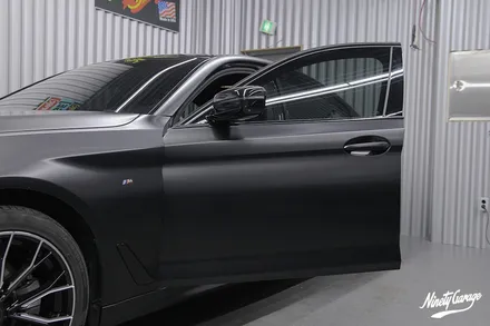 광주랩핑 BMW 520d G30 사틴블랙 풀 랩핑 / 광주 광산구 월전동