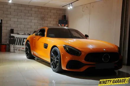 광주 랩핑 튜닝샵에서 벤츠AMG GTs +오렌지 전체랩핑 / 광주 광산구 월전동
