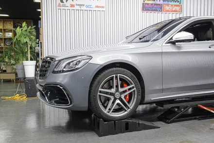 벤츠S63 AMG 다이아몬드화이트 광주 자동차 랩핑 +신형컨버전 / 광주 광산구 월전동