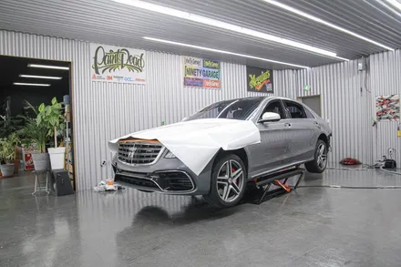 벤츠S63 AMG 다이아몬드화이트 광주 자동차 랩핑 +신형컨버전 / 광주 광산구 월전동