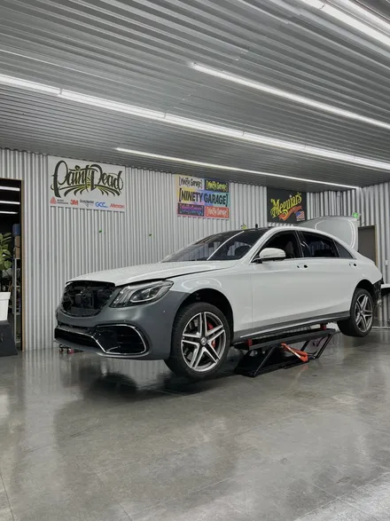 벤츠S63 AMG 다이아몬드화이트 광주 자동차 랩핑 +신형컨버전 / 광주 광산구 월전동