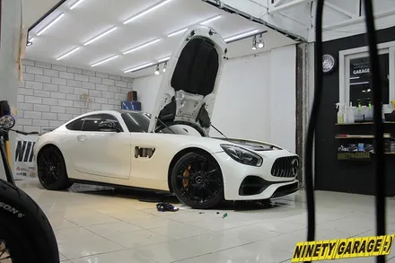 광주 랩핑 튜닝샵에서 벤츠AMG GTs +오렌지 전체랩핑 / 광주 광산구 월전동
