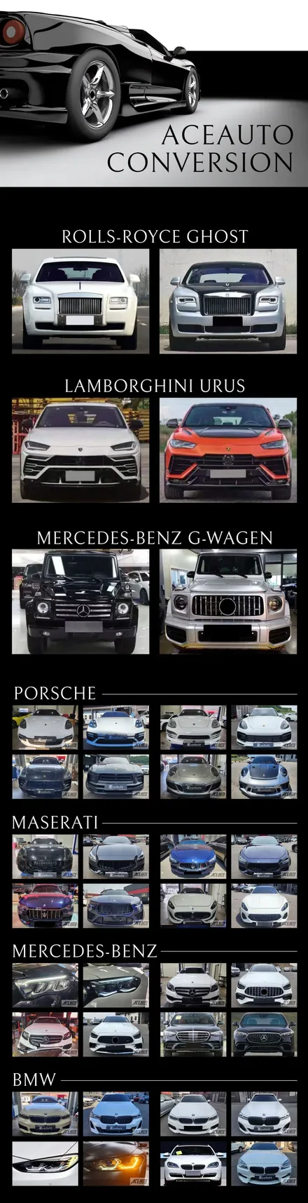 BMW 6GT 신형개조 MSP(M Sports Packge) 전면 바디킷 세트로 한층 강인하고 세련된 전면부를 연출해보세요