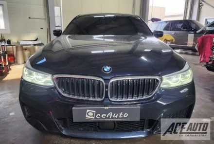 BMW 6GT 신형개조 차량 6시리즈 GT 전면 정품 중고 M스포츠 범퍼, 정품 LED 헤드라이트 교체