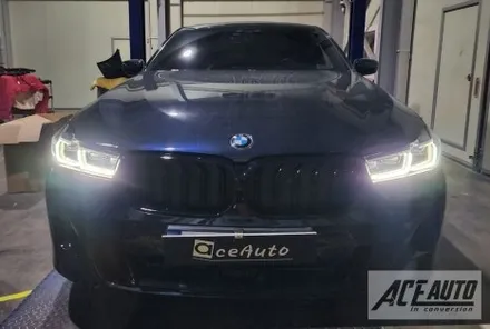 BMW 6GT 신형개조 차량 6시리즈 GT 전면 정품 중고 M스포츠 범퍼, 정품 LED 헤드라이트 교체