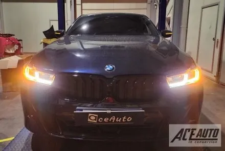 BMW 6GT 신형개조 차량 6시리즈 GT 전면 정품 중고 M스포츠 범퍼, 정품 LED 헤드라이트 교체