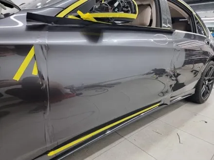 벤츠 자동차전체랩핑 S63 AMG 메탈다크그레이 / 서울 강동구 성내동