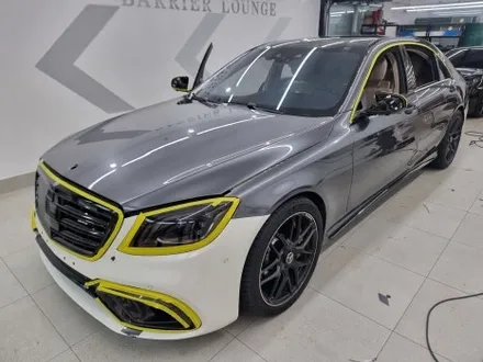벤츠 자동차전체랩핑 S63 AMG 메탈다크그레이 / 서울 강동구 성내동