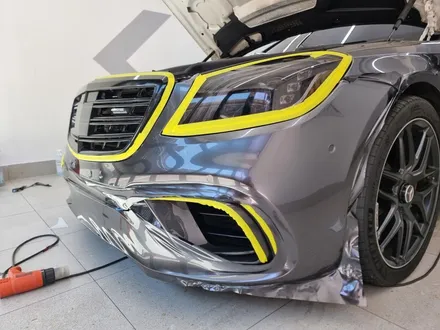 벤츠 자동차전체랩핑 S63 AMG 메탈다크그레이 / 서울 강동구 성내동