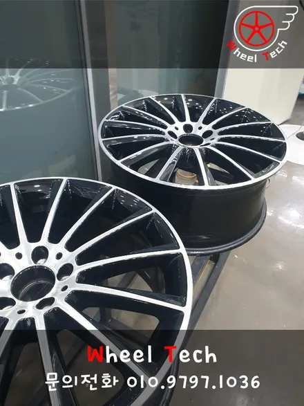 벤츠 GLC 250D 4M 쿠페 AMG 20인치 순정휠 다이아몬드컷팅 복원 - 휠 수리/휠 복원[동탄 휠수리복원 전문점 휠테크] / 화성시 금곡동
