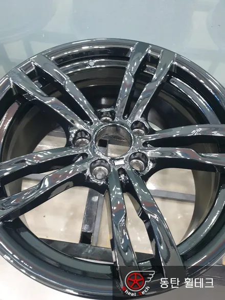 [휠도색]BMW 320D 18인치 순정휠 블랙유광 휠 재도색 - 동탄 휠수리복원 휠도색 전문점 휠테크 / 화성시 금곡동