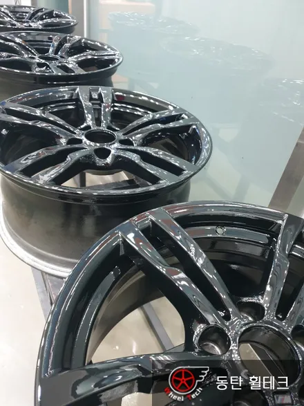 [휠도색]BMW 320D 18인치 순정휠 블랙유광 휠 재도색 - 동탄 휠수리복원 휠도색 전문점 휠테크 / 화성시 금곡동