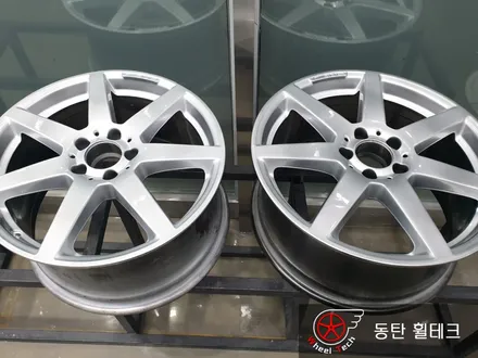 [휠수리복원][휠도색] 벤츠 C 클래스 AMG 18인치 순정 휠 하이퍼실버 휠도색 - 동탄 휠 전문점 휠테크 / 화성시 금곡동