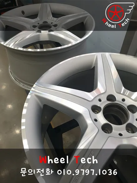 벤츠 S500 AMG 19인치 순정휠 다이아몬드컷팅 복원 - 휠 복원/휠 수리[동탄 휠수리복원 전문점 휠테크] / 화성시 금곡동