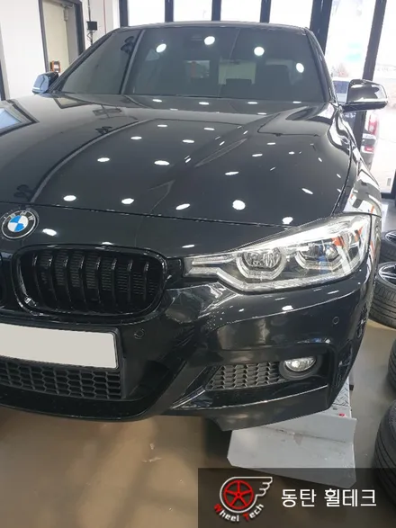 [휠도색]BMW 320D 18인치 순정휠 블랙유광 휠 재도색 - 동탄 휠수리복원 휠도색 전문점 휠테크 / 화성시 금곡동