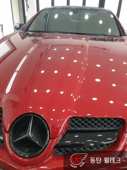 [휠수리/복원][휠도색] 벤츠 SLK 350 AMG 18인치 순정휠 용접 후 블랙유광 - 동탄 휠 전문점 휠테크 / 화성시 금곡동