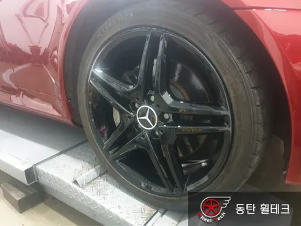 [휠수리/복원][휠도색] 벤츠 SLK 350 AMG 18인치 순정휠 용접 후 블랙유광 - 동탄 휠 전문점 휠테크 / 화성시 금곡동