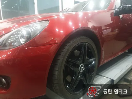 [휠수리/복원][휠도색] 벤츠 SLK 350 AMG 18인치 순정휠 용접 후 블랙유광 - 동탄 휠 전문점 휠테크 / 화성시 금곡동