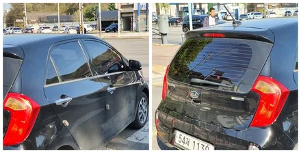 올뉴 모닝 썬팅 재시공 레이노 모노카본 15% / 광명 하안동