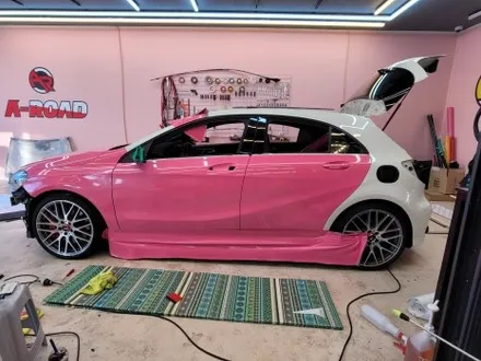 구미 에이로드/A45 amg/3M 핫핑크 전체랩핑/구미 랩핑
