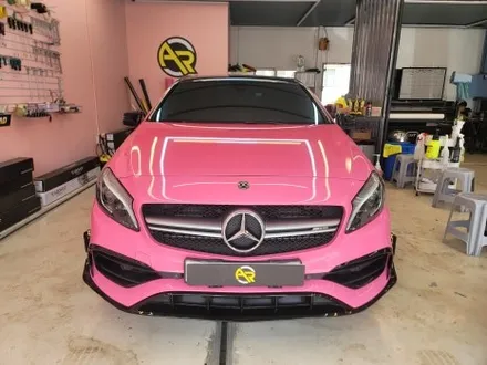 구미 에이로드/A45 amg/3M 핫핑크 전체랩핑/구미 랩핑
