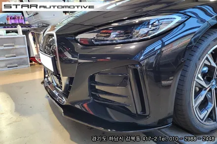 신형 BMW I4 튜닝 프론트립 및 트렁크스포일러 장착