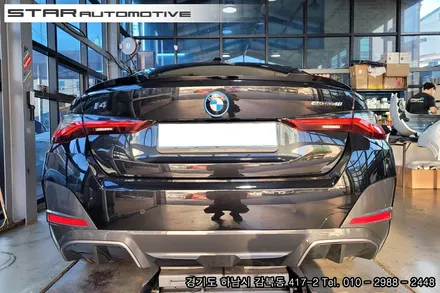 신형 BMW I4 튜닝 프론트립 및 트렁크스포일러 장착
