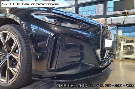신형 BMW I4 튜닝 프론트립 및 트렁크스포일러 장착