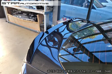 신형 BMW I4 튜닝 프론트립 및 트렁크스포일러 장착