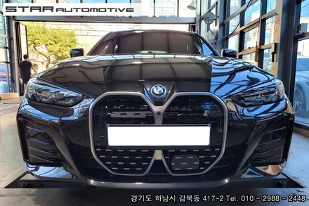 신형 BMW I4 튜닝 프론트립 및 트렁크스포일러 장착