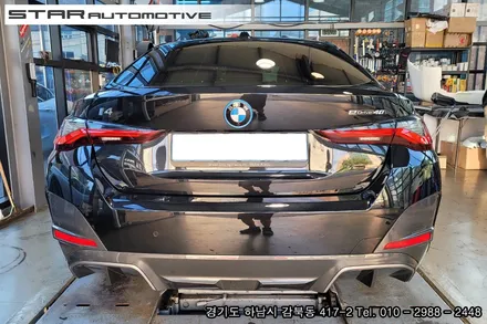 신형 BMW I4 튜닝 프론트립 및 트렁크스포일러 장착