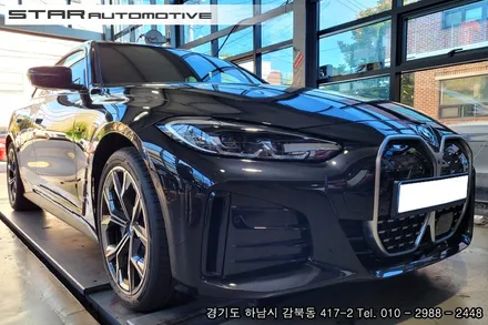 신형 BMW I4 튜닝 프론트립 및 트렁크스포일러 장착