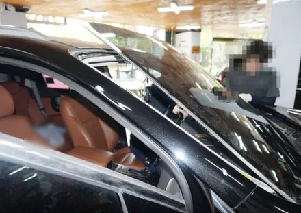 대구 올뉴쏘렌토 돌빵사고 앞유리 교체시 전면썬팅은 프리미엄 썬팅으로.