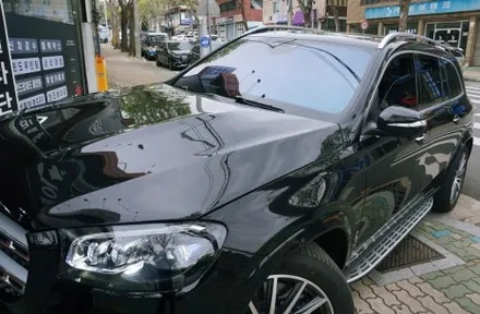 대구 벤츠 GLS400d 전면 프리미엄 썬팅과 생활보호필름.