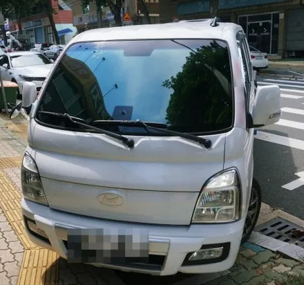 대구 경산 더블캡 포터 썬팅 재시공은 최고급 프리미엄 썬팅으로.