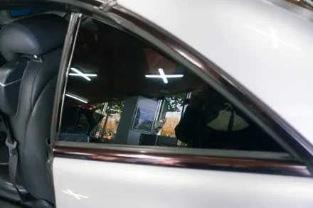 올드카의 멋스러운 벤츠 sl55 AMG 썬팅재시공. 블랙박스. 룸미러 후방카메라.