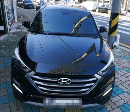 대구 올뉴투싼 최고 가성비 필름으로 썬팅 재시공.