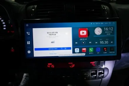 모하비 켈란 안드로이드 올인원. 12.3인치로 네비게이션 매립.