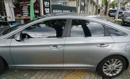 대구 LF소나타 열선 기포, 뽕뽕이는 최고 가성비 필름 NC+로 썬팅 재시공.